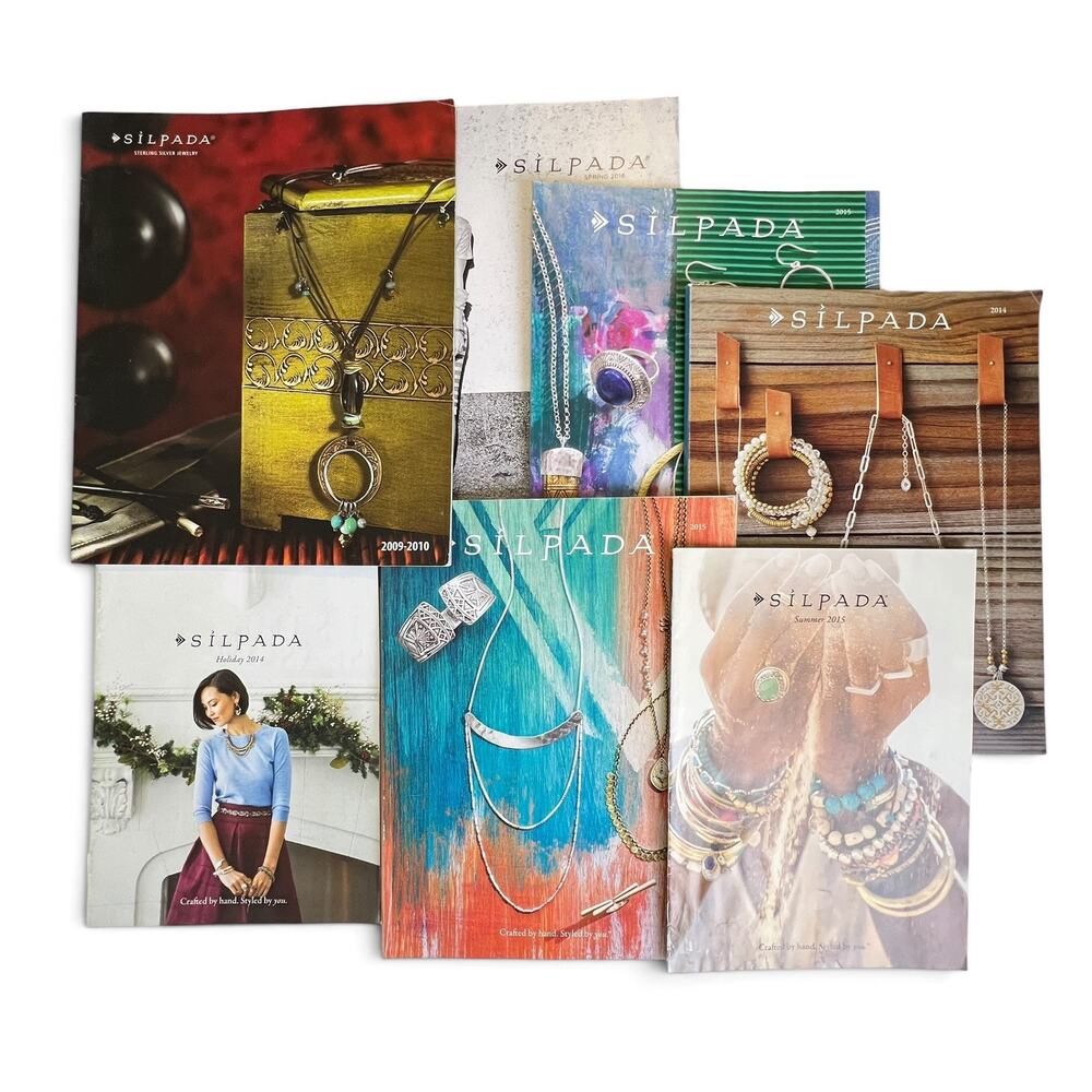 Silpada Designs Jewelry Catalogs Brochures Lot Of 7 Pieces Variety 2009-2016